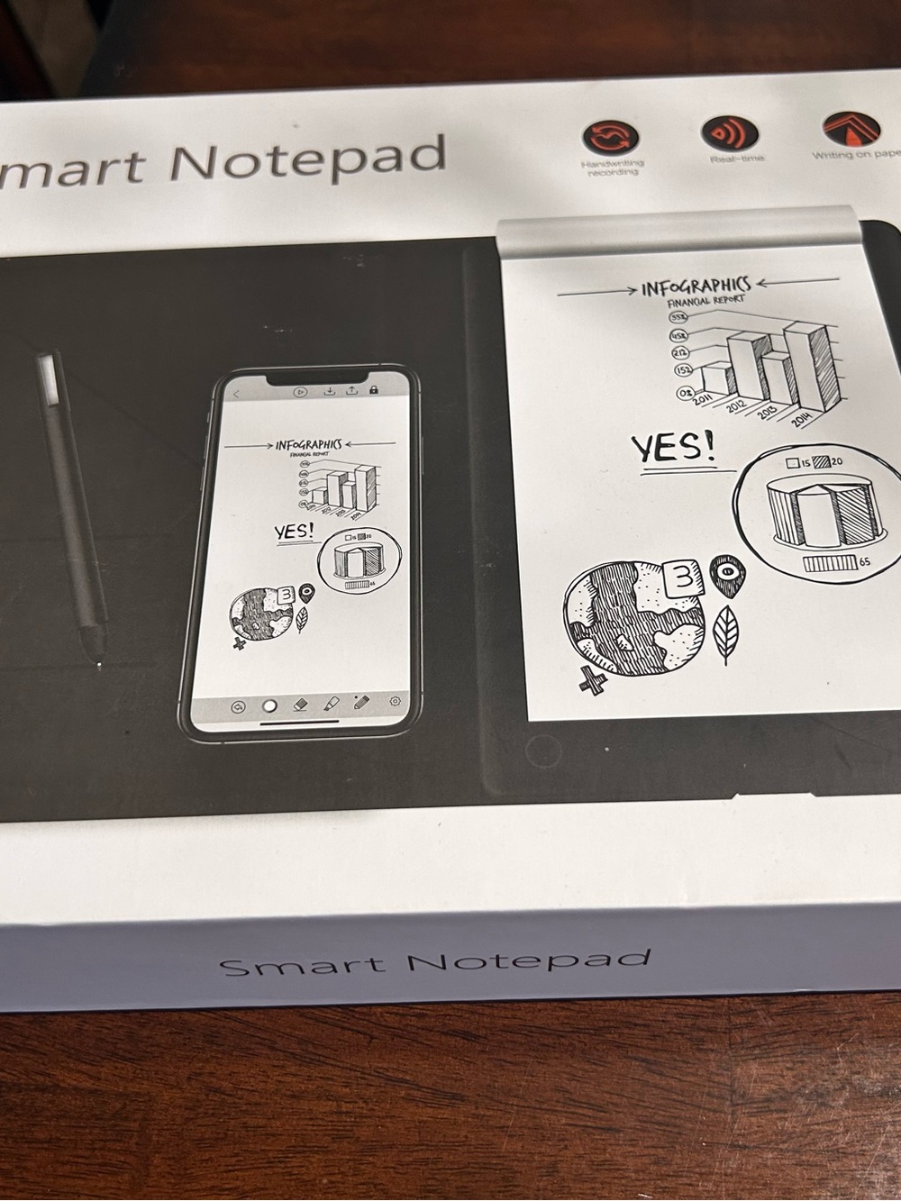 Smart Notepad Wireless Digital Writing Pad - White